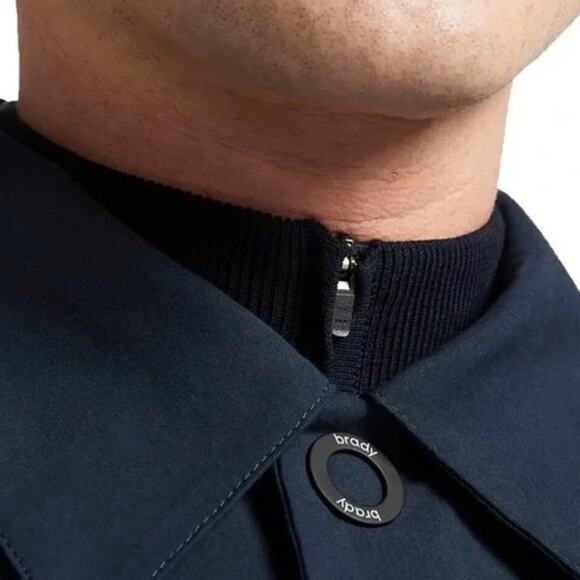 Brady Jacket Mens Tunnel Trench Coat - Sapphire Blue SIze L - Picture 5 of 9